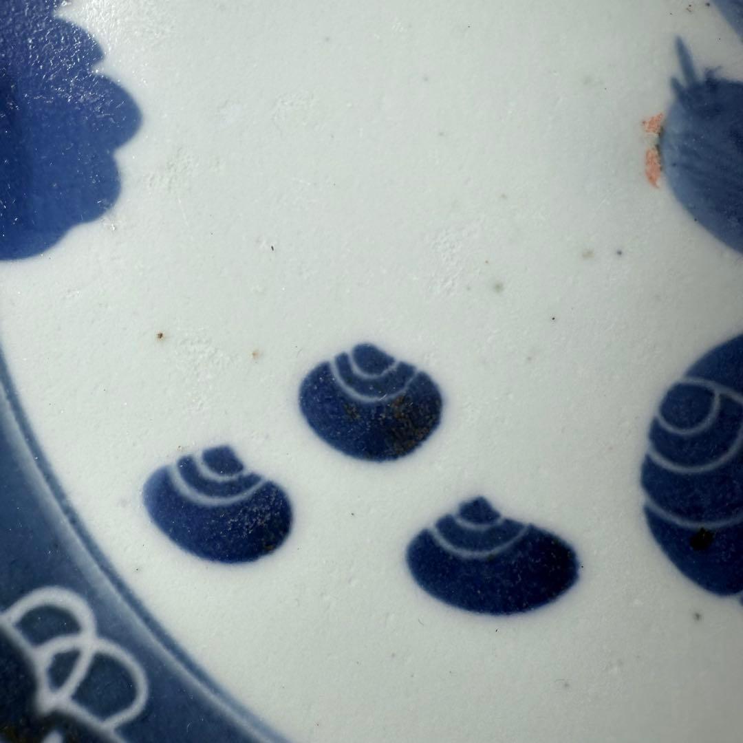 古伊万里　染付　墨弾き　小槌宝珠文　七寸皿　9枚　古陶を楽しむ　古美術