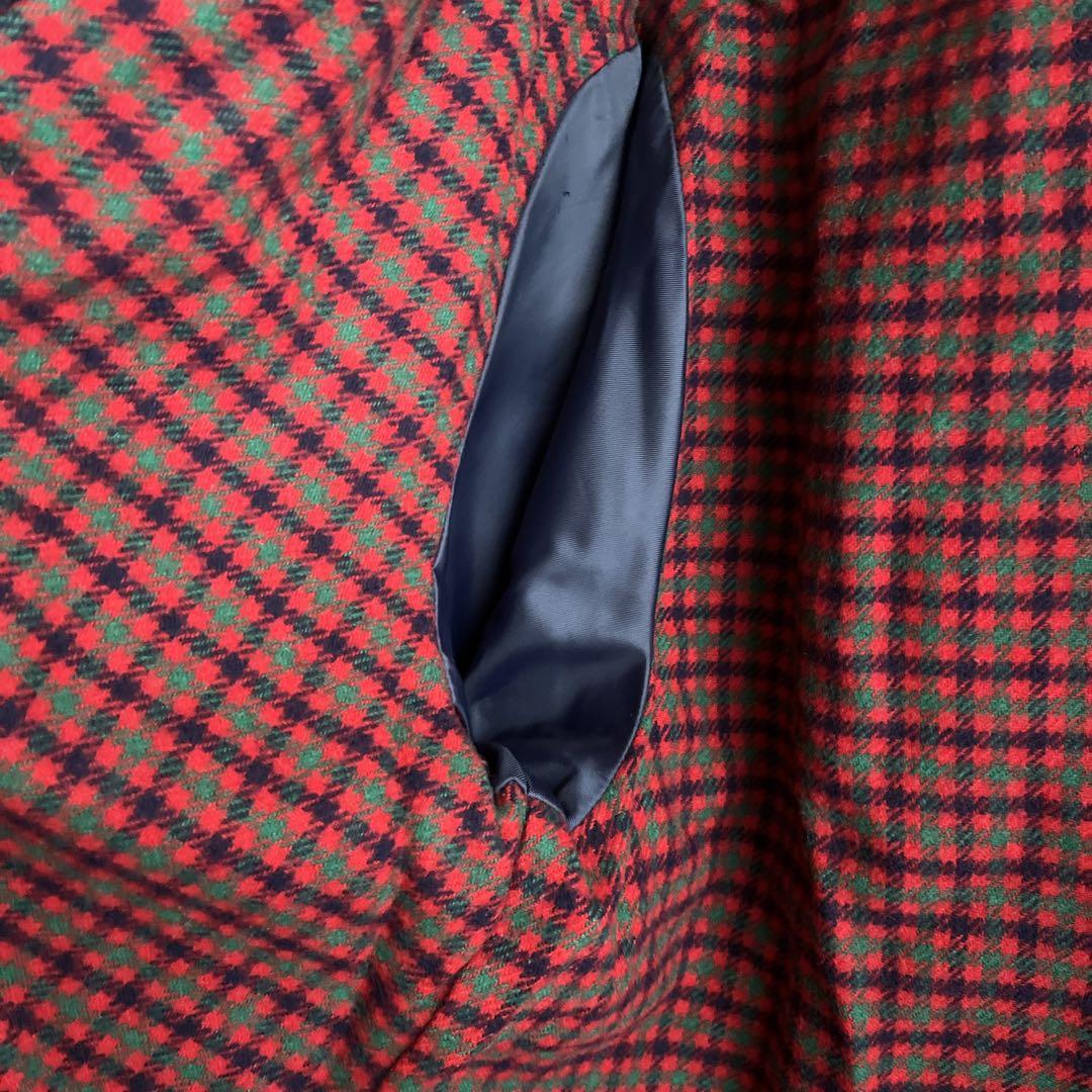 ファミリア　ウールコート　　フード付き　ネイビー