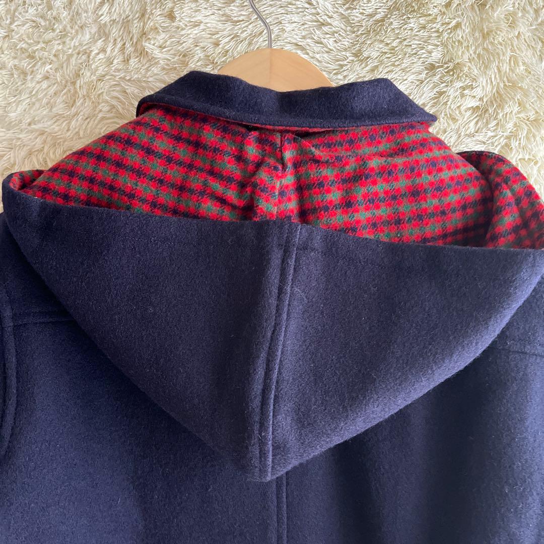 ファミリア　ウールコート　　フード付き　ネイビー