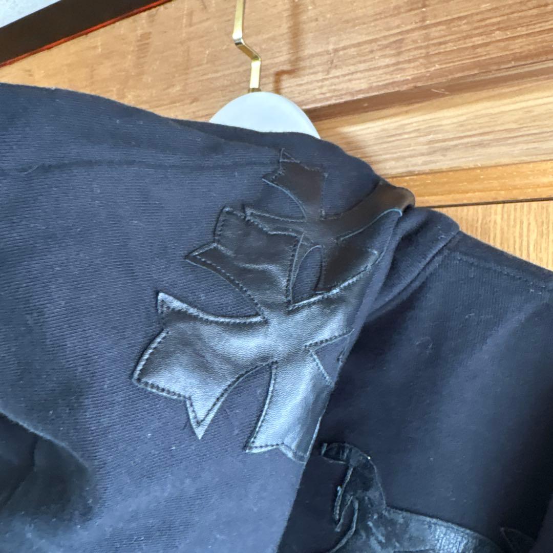 貴重　A&G クロスパッチ　ドラゴン　レザージップパーカー　ブラック　S y2k