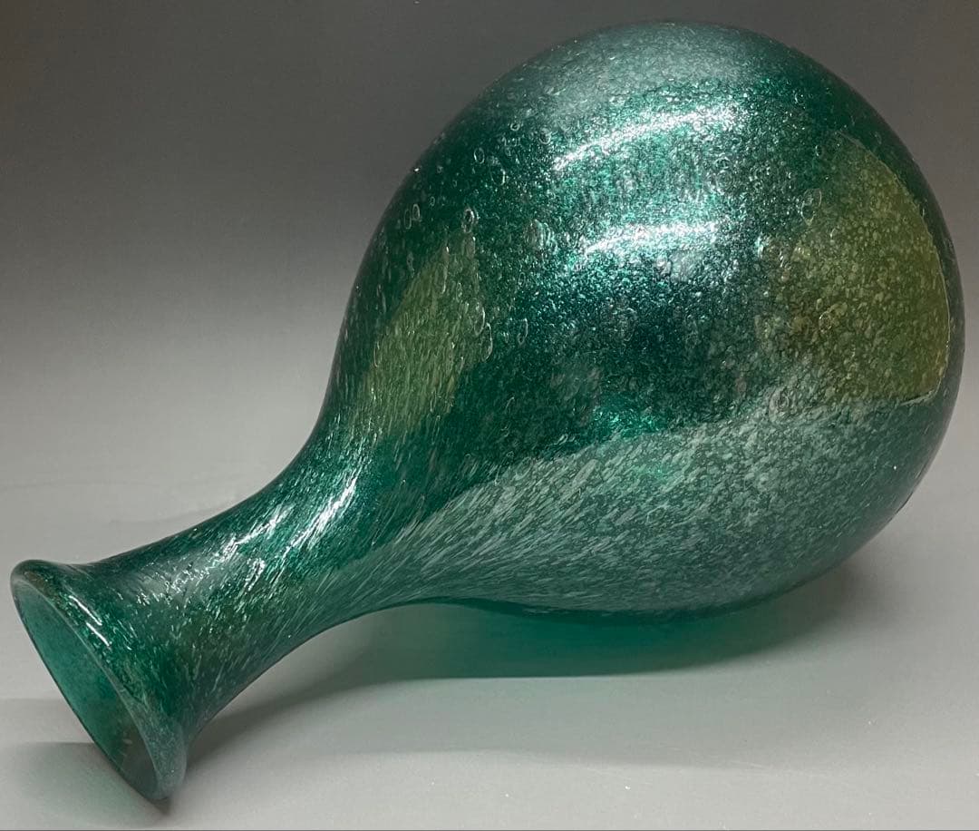 倉敷ガラス　小谷真三　吹きガラス　特大25cm 飾り瓶　花瓶　 b7993