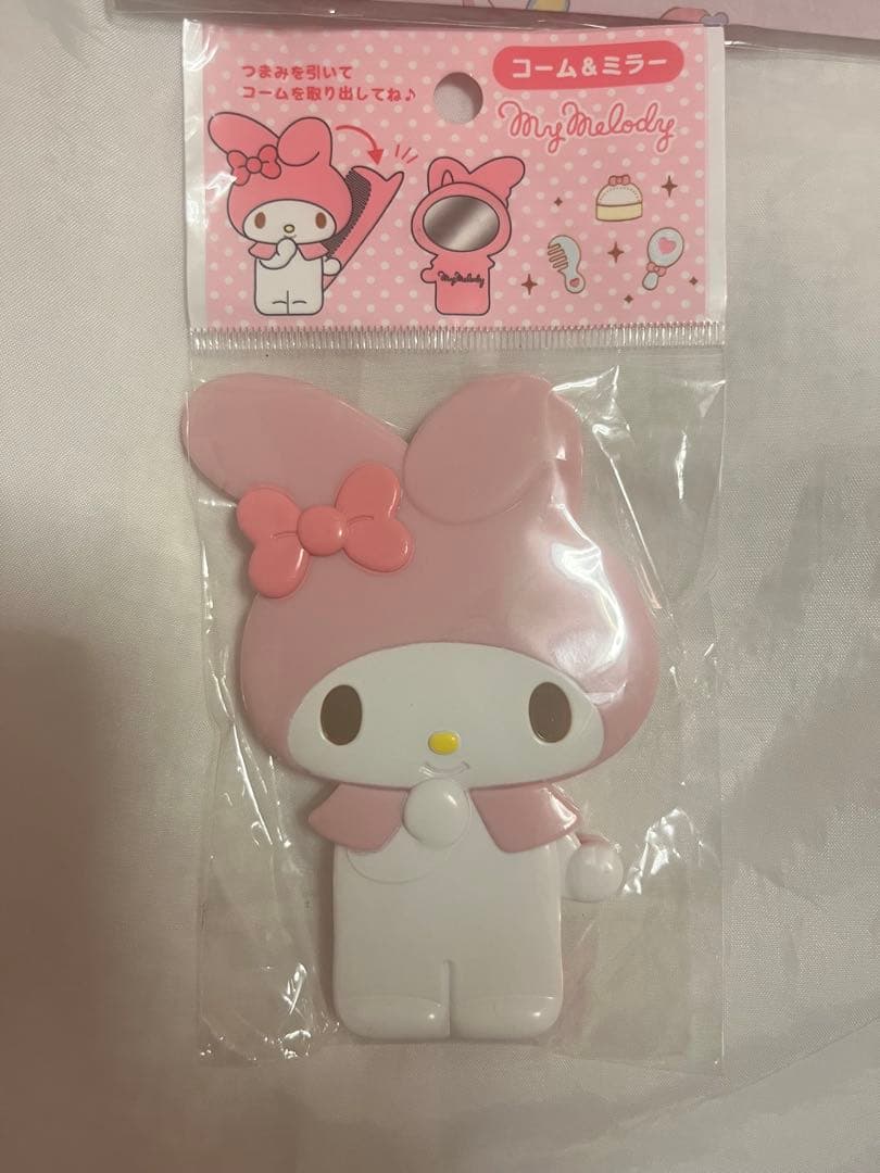 マイメロ コーム＆ミラー　マイメロディ　サンリオ　くし　鏡　クシ　櫛　かがみ