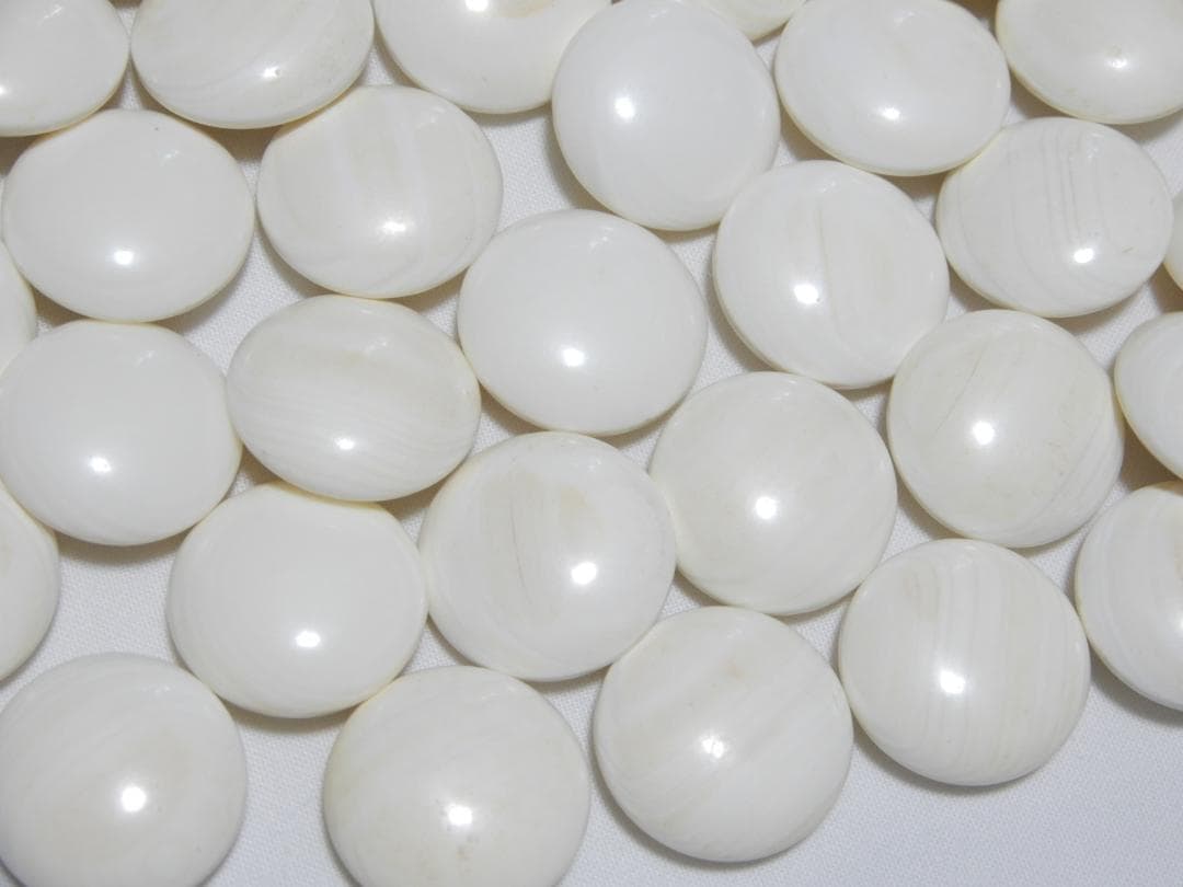 囲碁　本蛤 那智黒碁石　37号　+　超特大木製碁笥　使用少美品