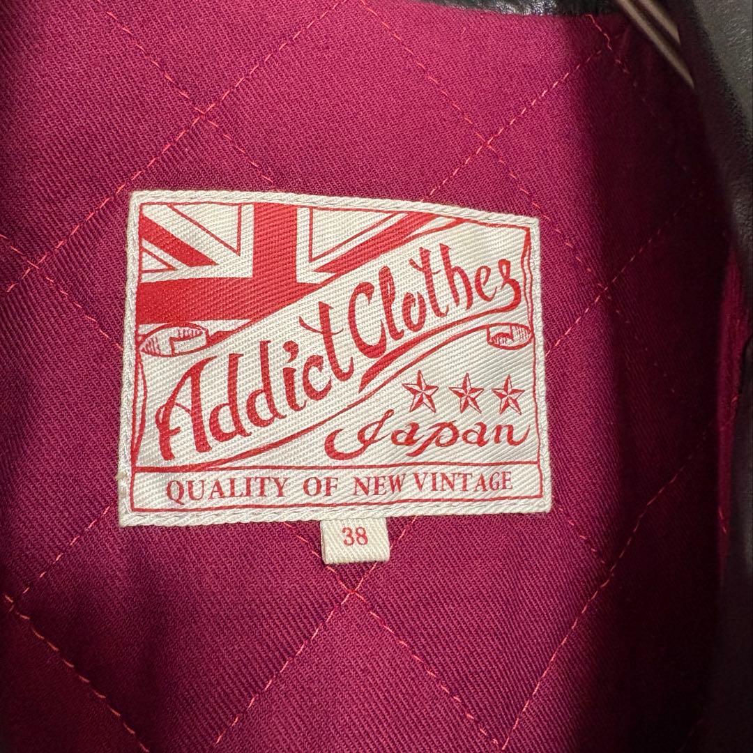ADDICT CLOTHES 38 シングルライダース 馬革