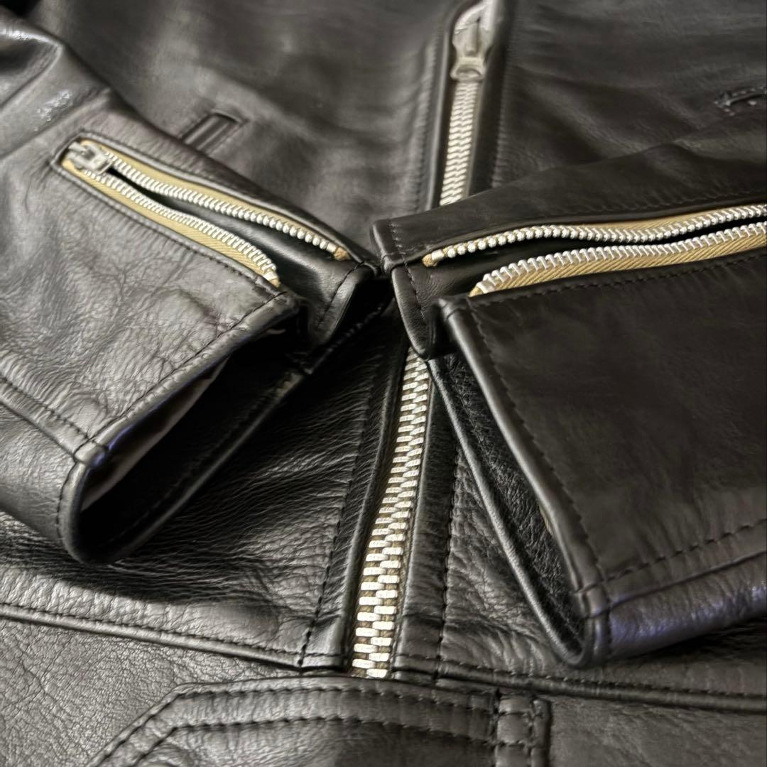 ADDICT CLOTHES 38 シングルライダース 馬革