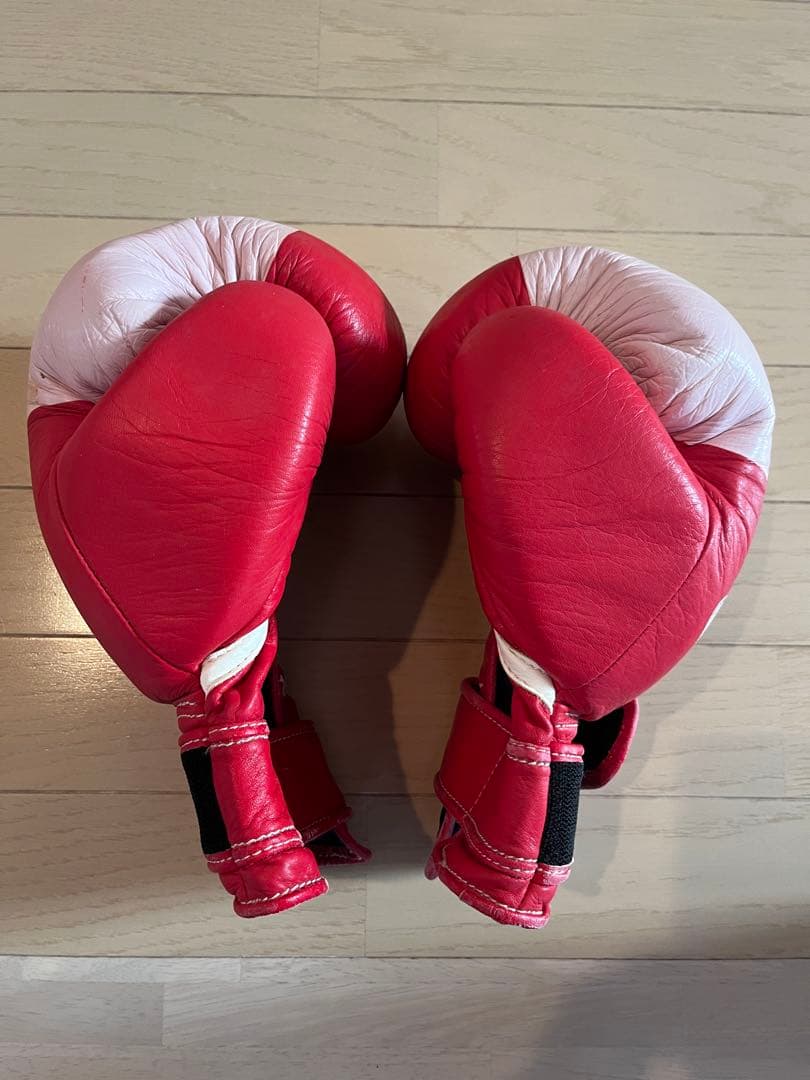 Winning ボクシンググローブ 10oz 赤/白(本革/レア)