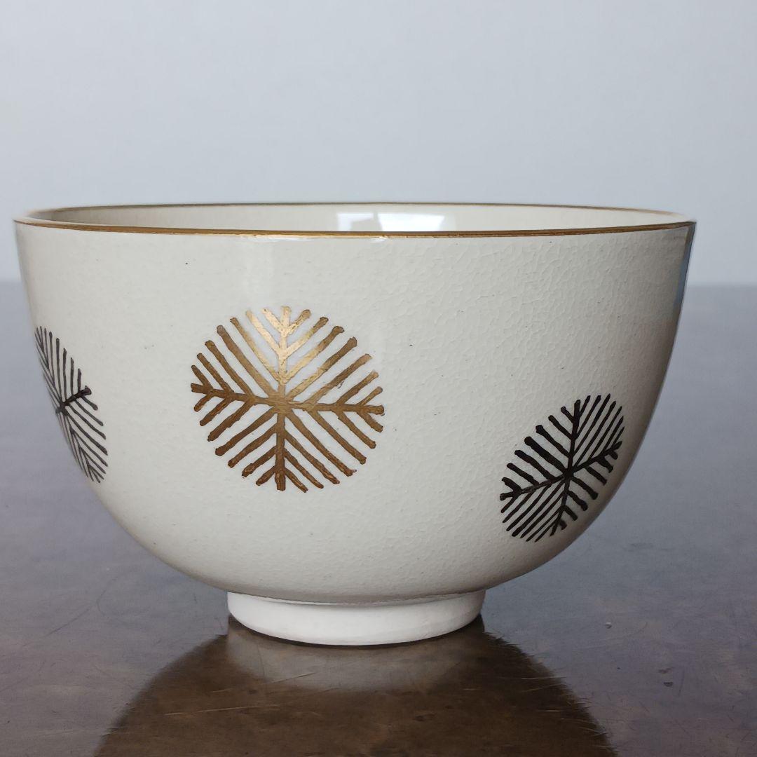 ✨【金銀唐松　茶碗】琴浦　桐山造　 茶碗 陶器 共箱・共布付