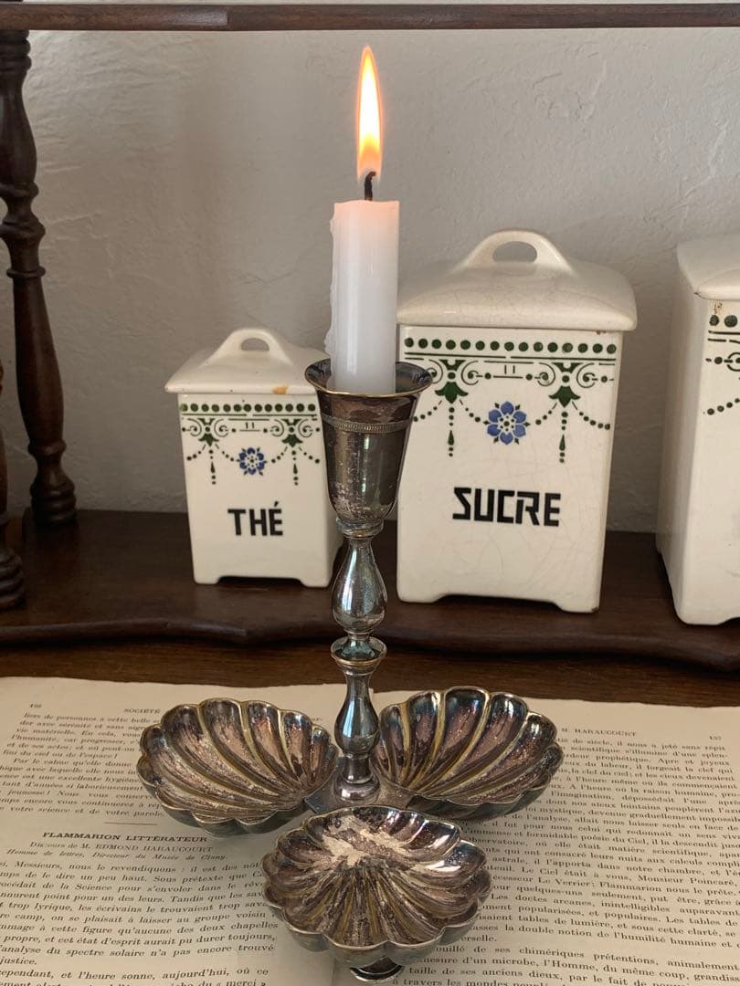 フランス　蚤の市　キャンドルスタンド　ブロカント