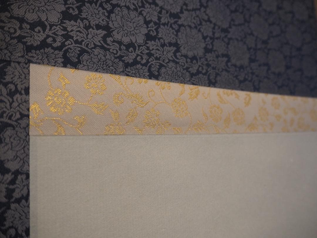 表千家14世而妙斎千宗旦自筆色紙『清閑一日福』掛軸