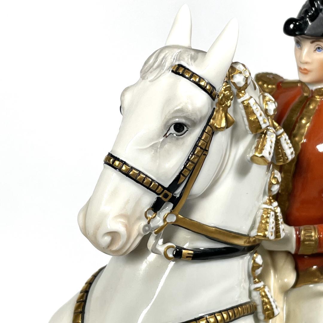 【希少】訳あり アウガルテン スペイン乗馬学校 レバード フィギュリン