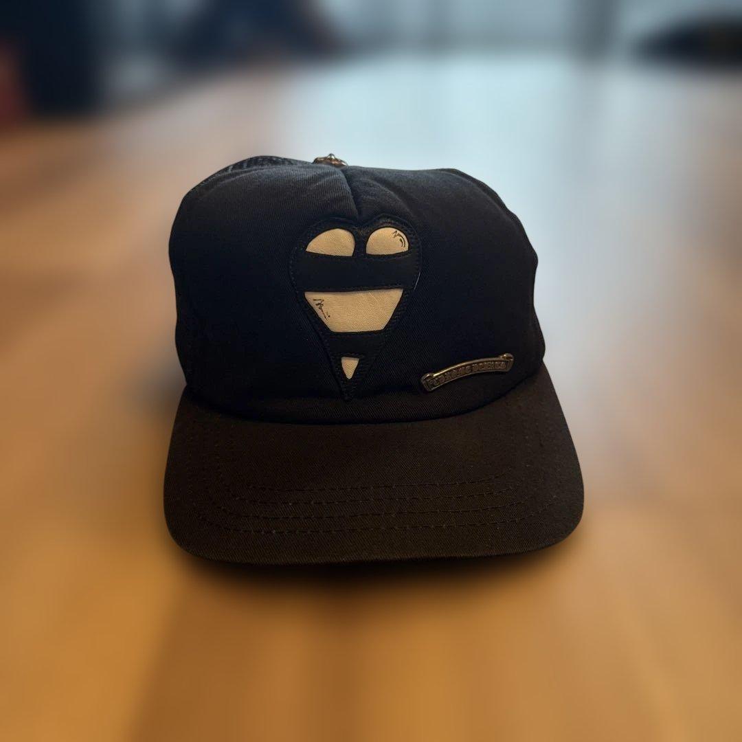 【再値下げ】激レアクロムハーツ　ハートパッチ　ブラックキャップ メッシュ