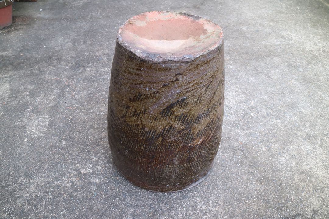 睡蓮鉢　金魚鉢　メダカ鉢　縦長中サイズ①