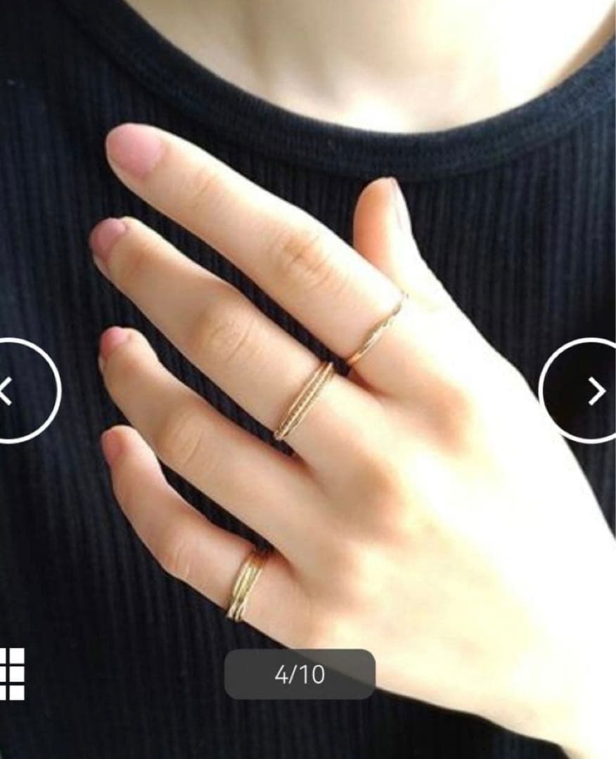 ノワール　ド　プーペ K10 1粒ダイヤ ひねりリング 11号