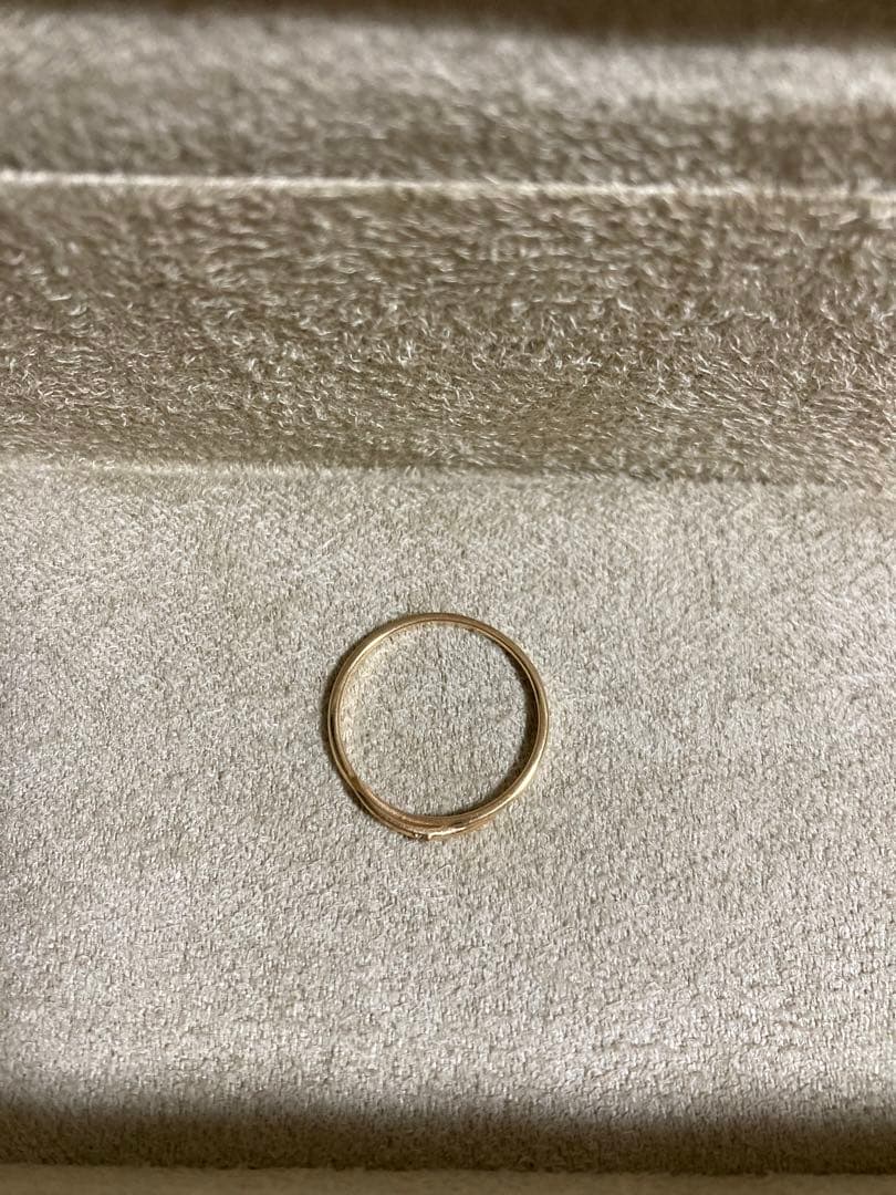 ノワール　ド　プーペ K10 1粒ダイヤ ひねりリング 11号