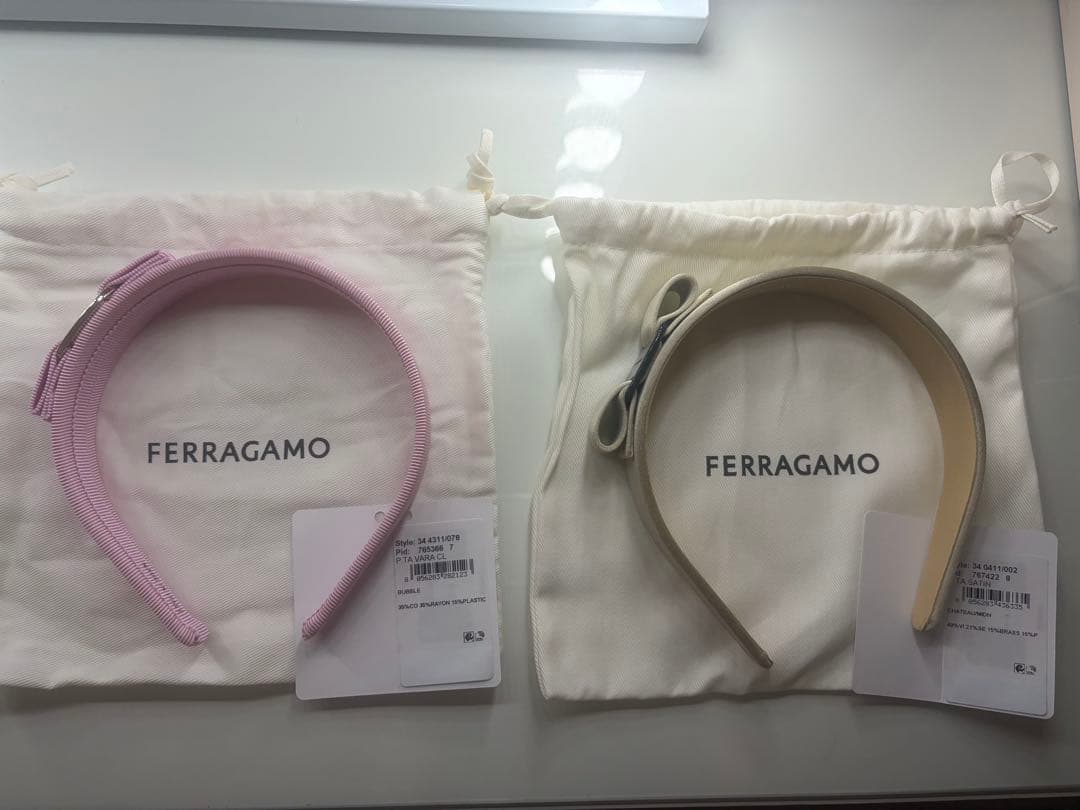 FERRAGAMO リボン付きヘアカチューシャセット