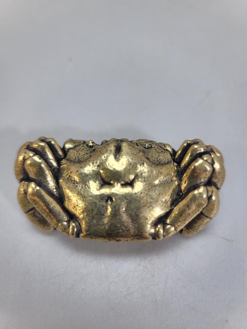 盆石 蟹置物 銅いぶし銀？ 152.65g