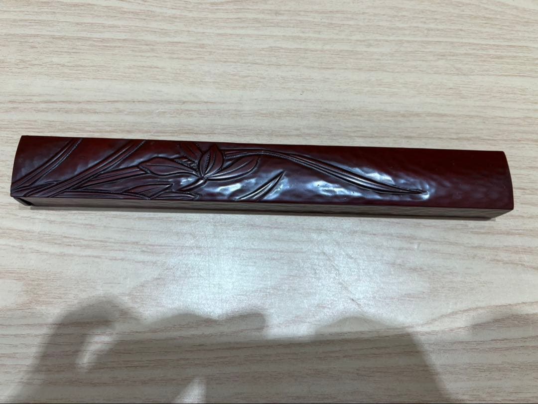 【未使用品】鎌倉彫 まとめセット（しゃもじ・丸皿・箸＋箸箱） 食器 お食い初め