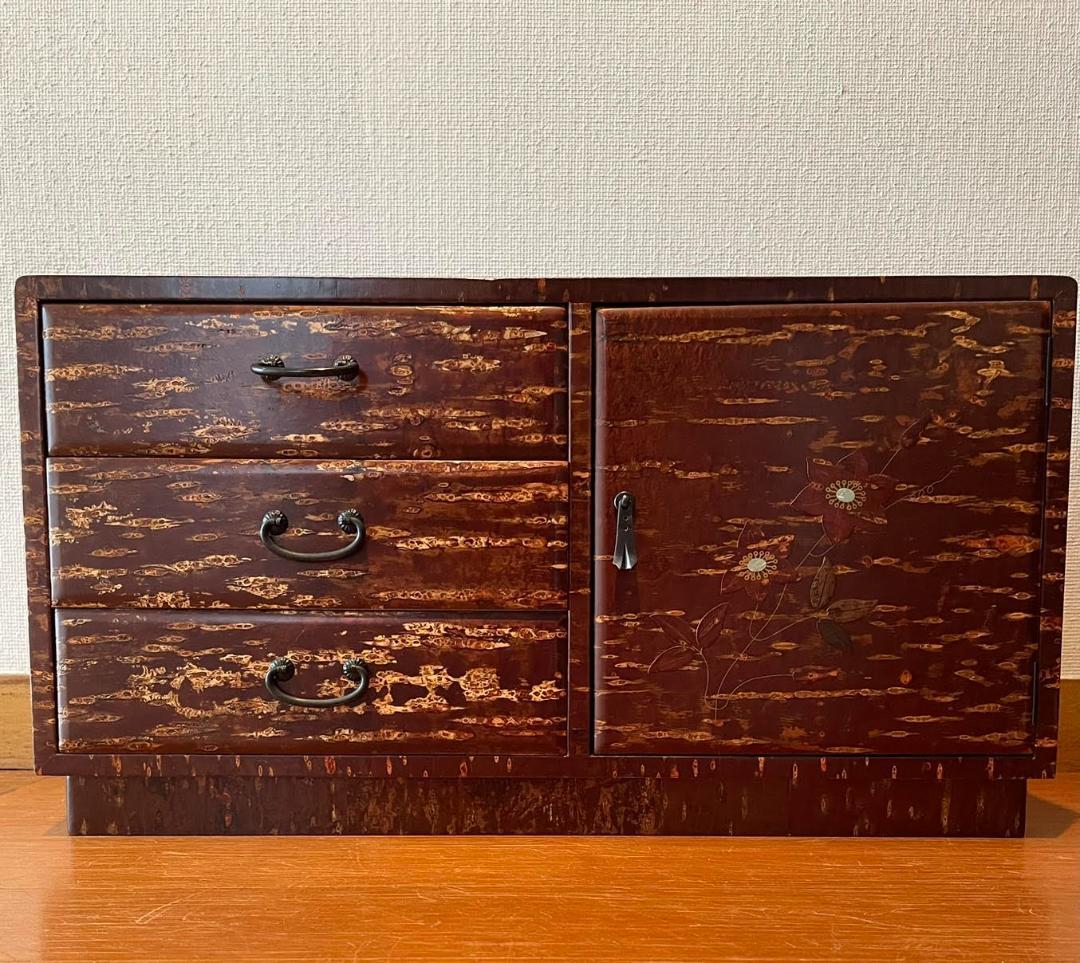 【値下げ】秋田伝統工芸　樺細工　ミニ箪笥