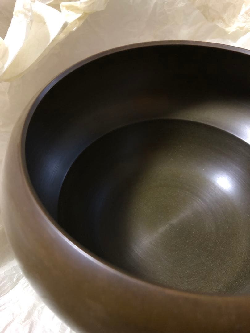 砂張銅　瓢箪　建水　金森紹栄氏作　共箱入