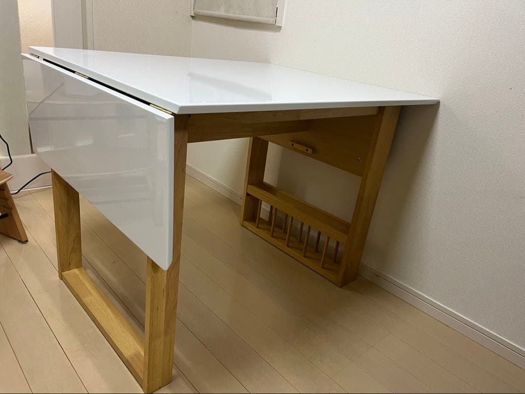 【送料込み】伸長式ダイニングテーブル (ロピア2 WH/LBR)