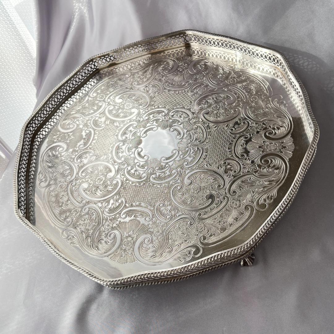 【Craftsmen】 ギャラリートレー 40cm 　八角形 大型 綺麗！！