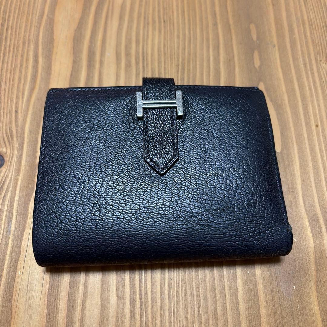 HERMES コンパクトべアン財布 ブラック