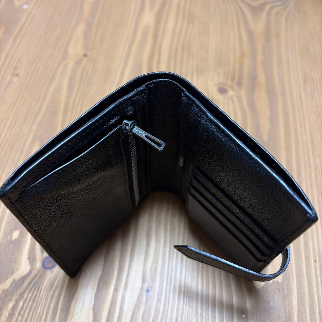 HERMES コンパクトべアン財布 ブラック