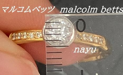 マルコムベッツMALCOLM BETTSダイヤモンドリング 22KYG・プラチナ