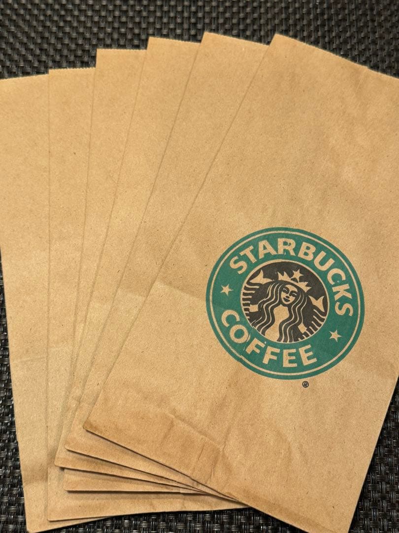【レア】旧デザインロゴ Starbucks スターバックス紙袋6枚セット