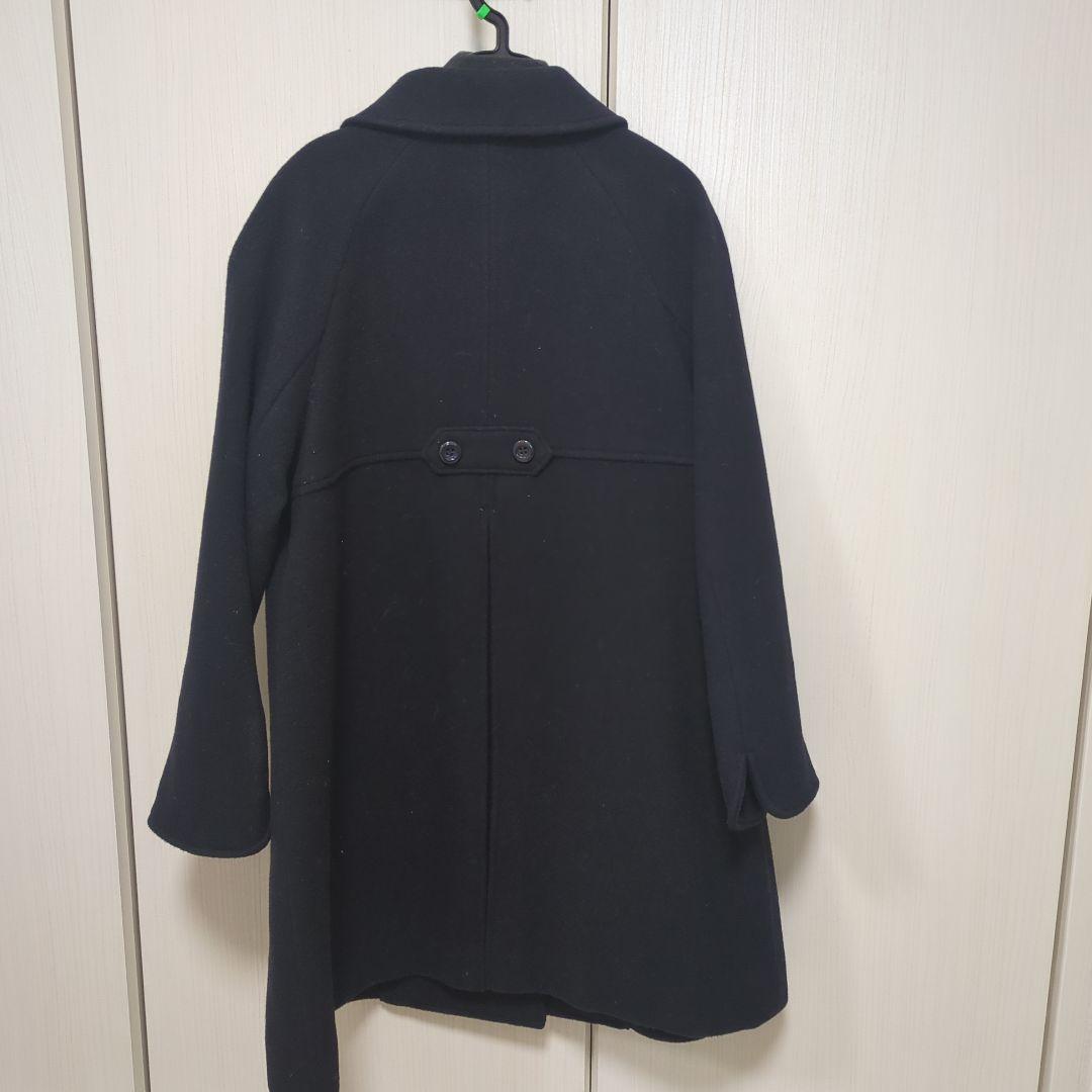 組曲　130cm 黒 ウールコート ダブルボタン