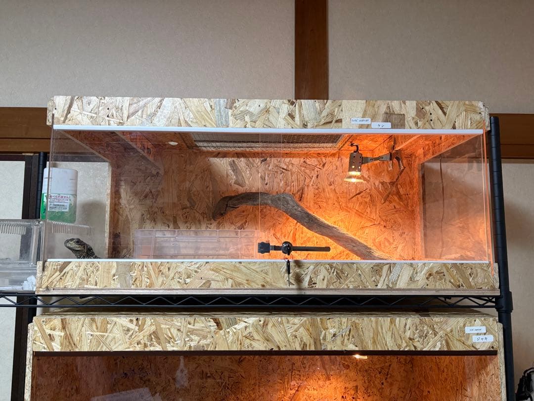 爬虫類ケージ　90×40×40 サイドアクリルレール無しタイプ　爬虫類　ペット