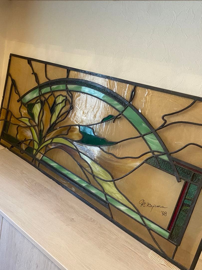 ステンドグラス インテリア　額　アート　大判　サンキャッチャー