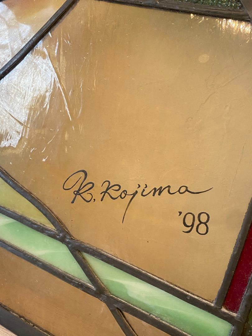 ステンドグラス インテリア　額　アート　大判　サンキャッチャー