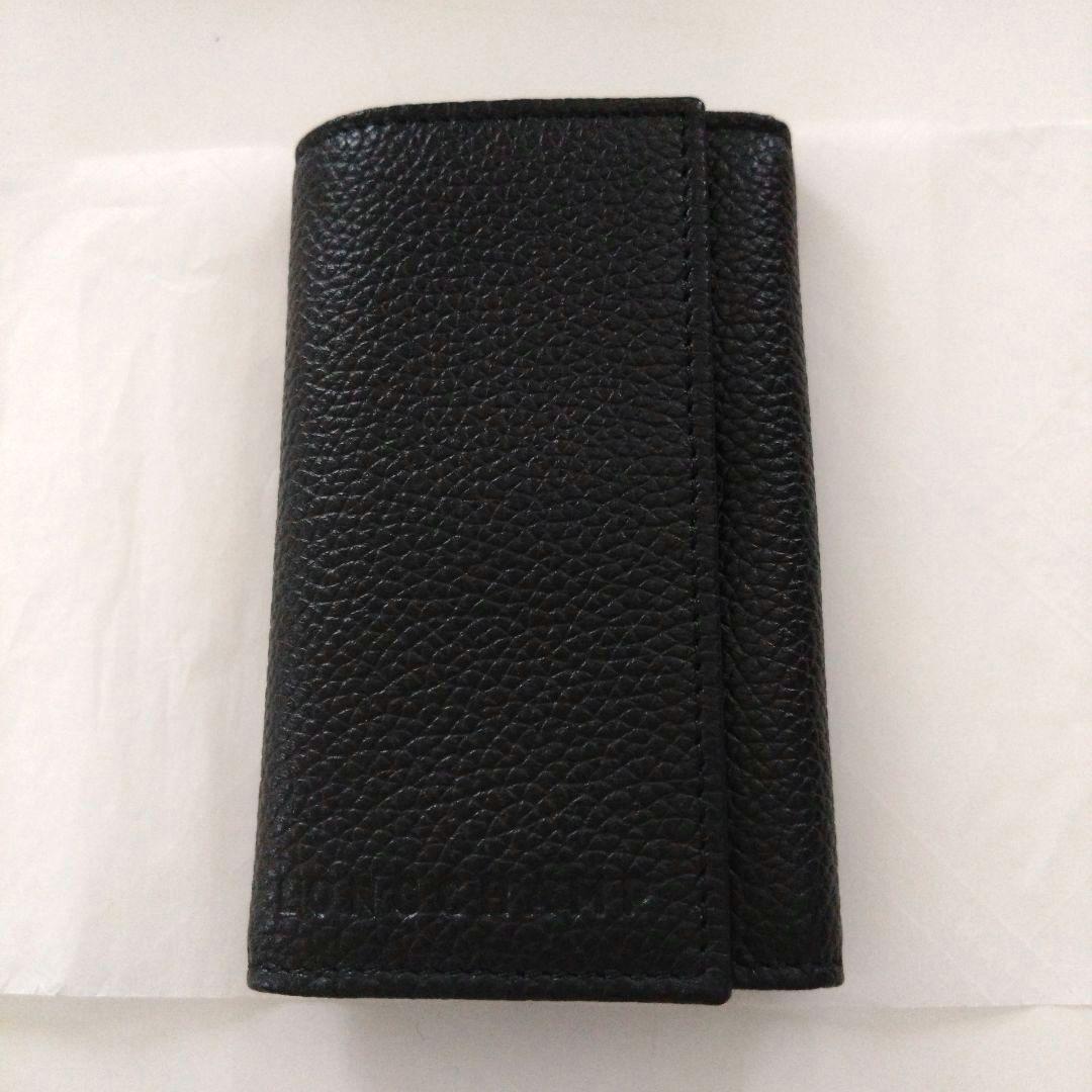 未使用　新品　ロンシャン　LONGCHAMP　6連　キーケース　メンズ　黒　牛革