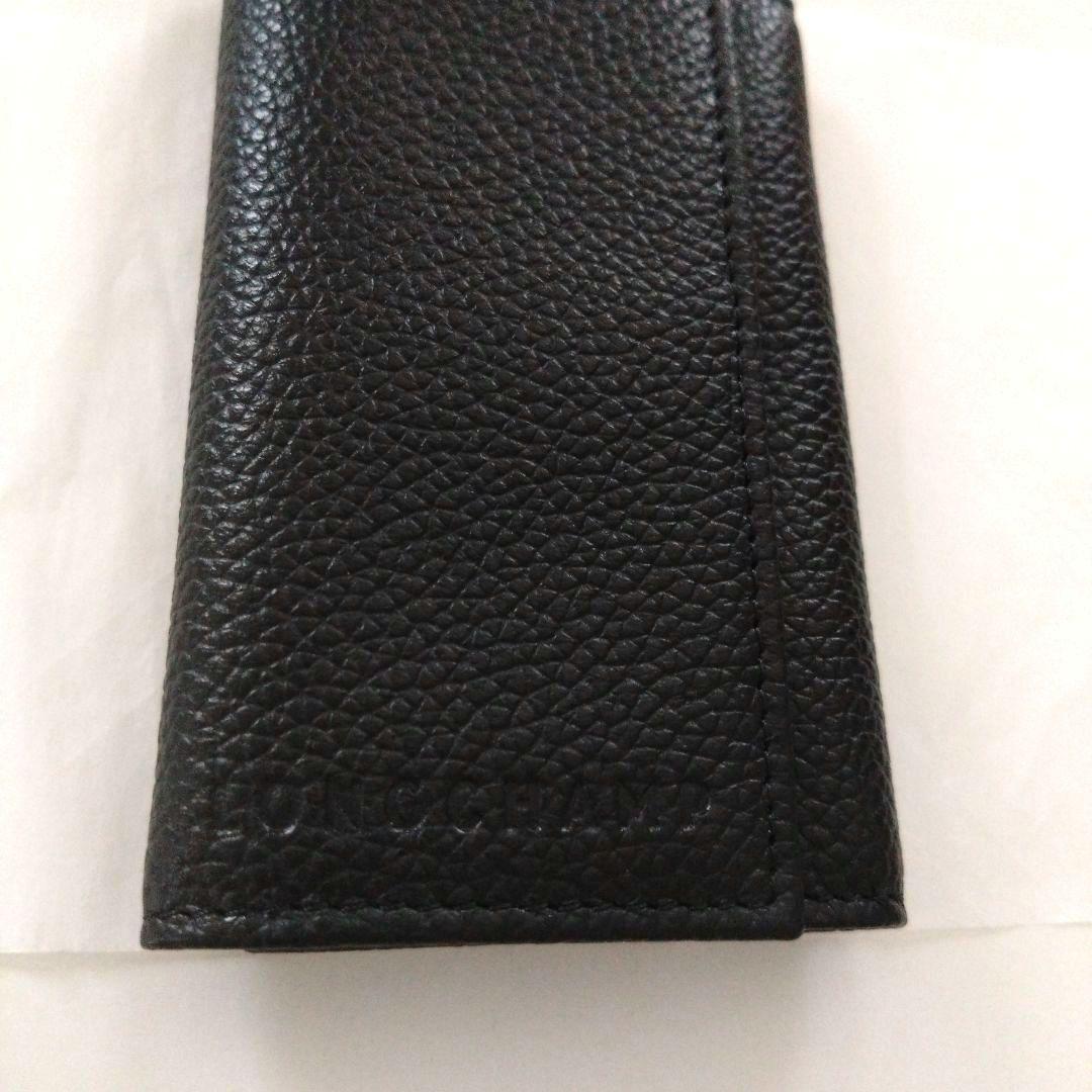 未使用　新品　ロンシャン　LONGCHAMP　6連　キーケース　メンズ　黒　牛革