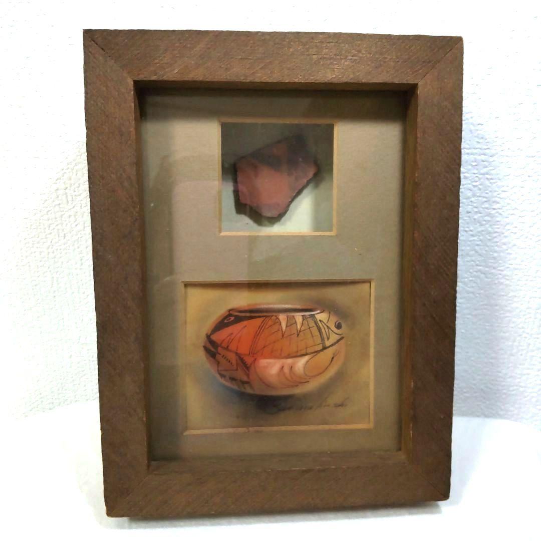 ネイティブアメリカン ポタリー 土器かけら 復元絵 セドナ