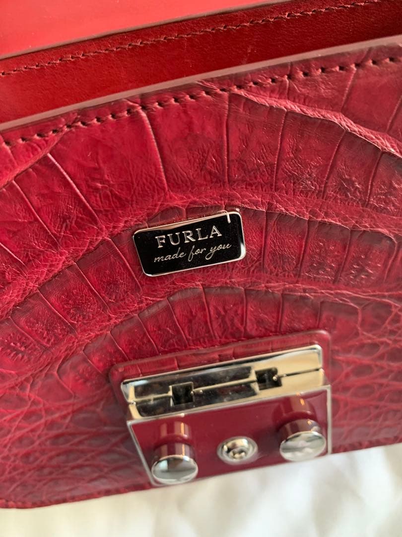 フルラ メトロポリス クロコダイル　バッグ