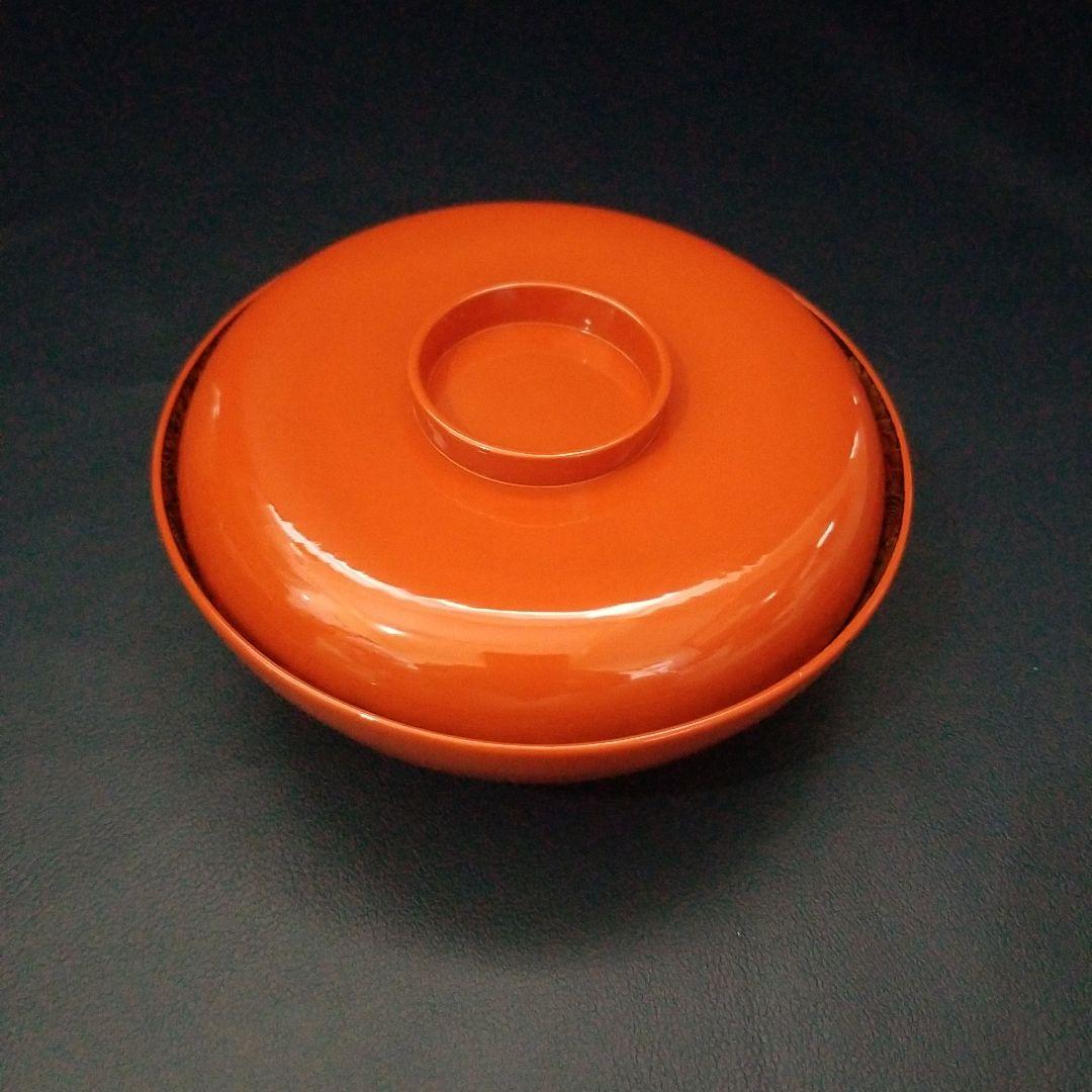 朱漆塗 見返し 総沈金 菊花紋詰 蓋付き 菓子椀 吸物椀 懐石椀 3客