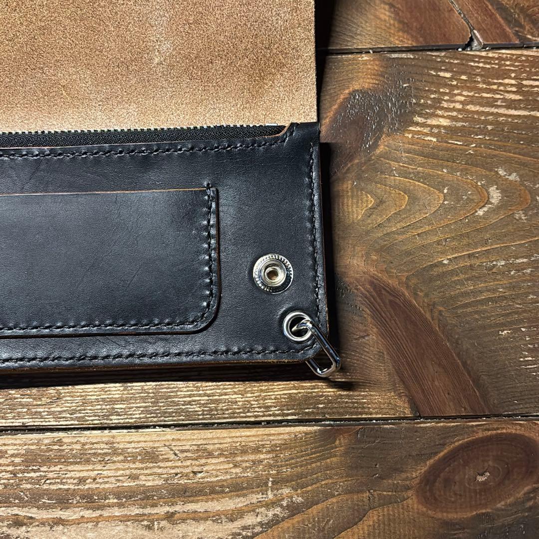 たつのハンドワックスレザー トラッカーウォレット チェーンセット