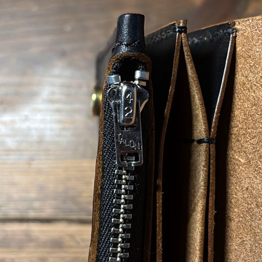 たつのハンドワックスレザー トラッカーウォレット チェーンセット