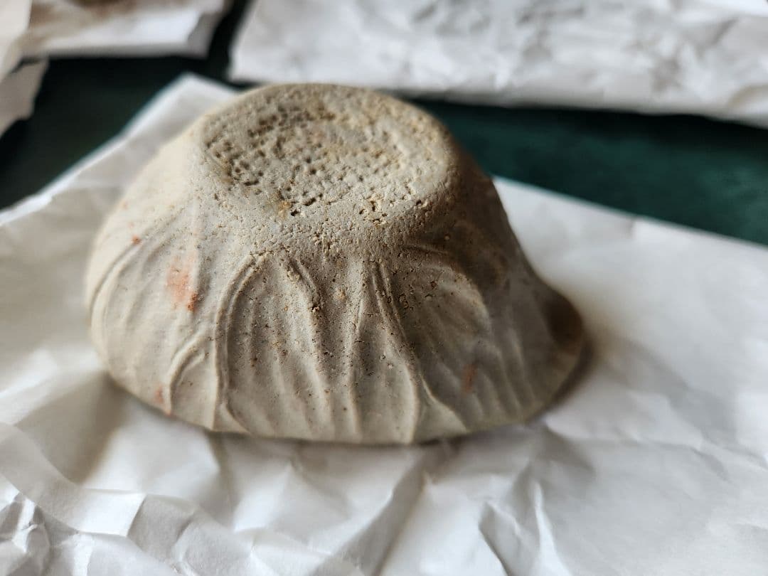 雪舟窯　宝瓶　茶器揃　煎茶器　福郷柳仙　石見焼　てびねり　蓮の茶器