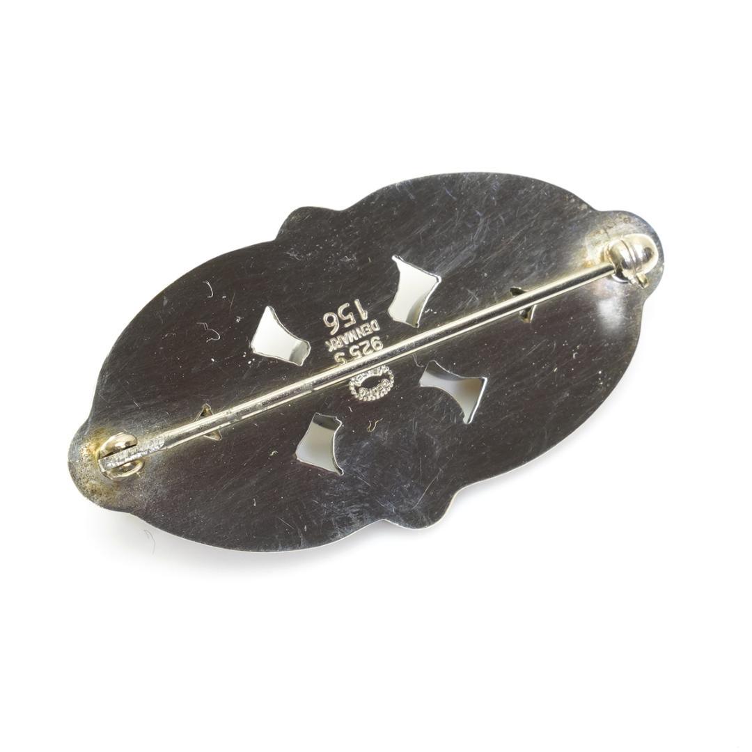 ジョージジェンセン 156 ムーンストーン 3P ブローチ