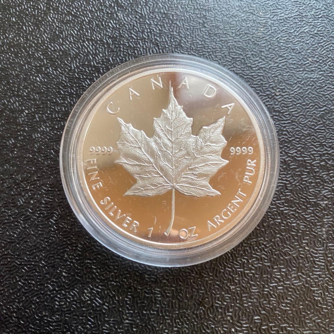 銀貨　99.9% 純銀　シルバー　メイプルリーフ　銀貨　カナダ　プルーフ　女王