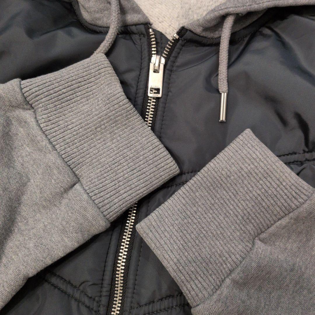 DIESEL ディーゼル 異素材切替 中綿 パーカー ジャケット フード付き