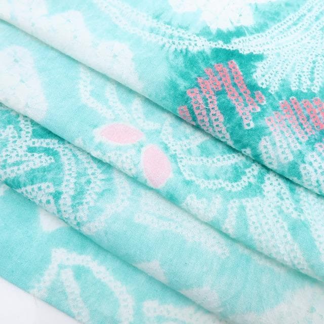 専用Y3490◆有松鳴海絞り 手縫い仕立て 菖蒲 高級浴衣 洗える夏着物