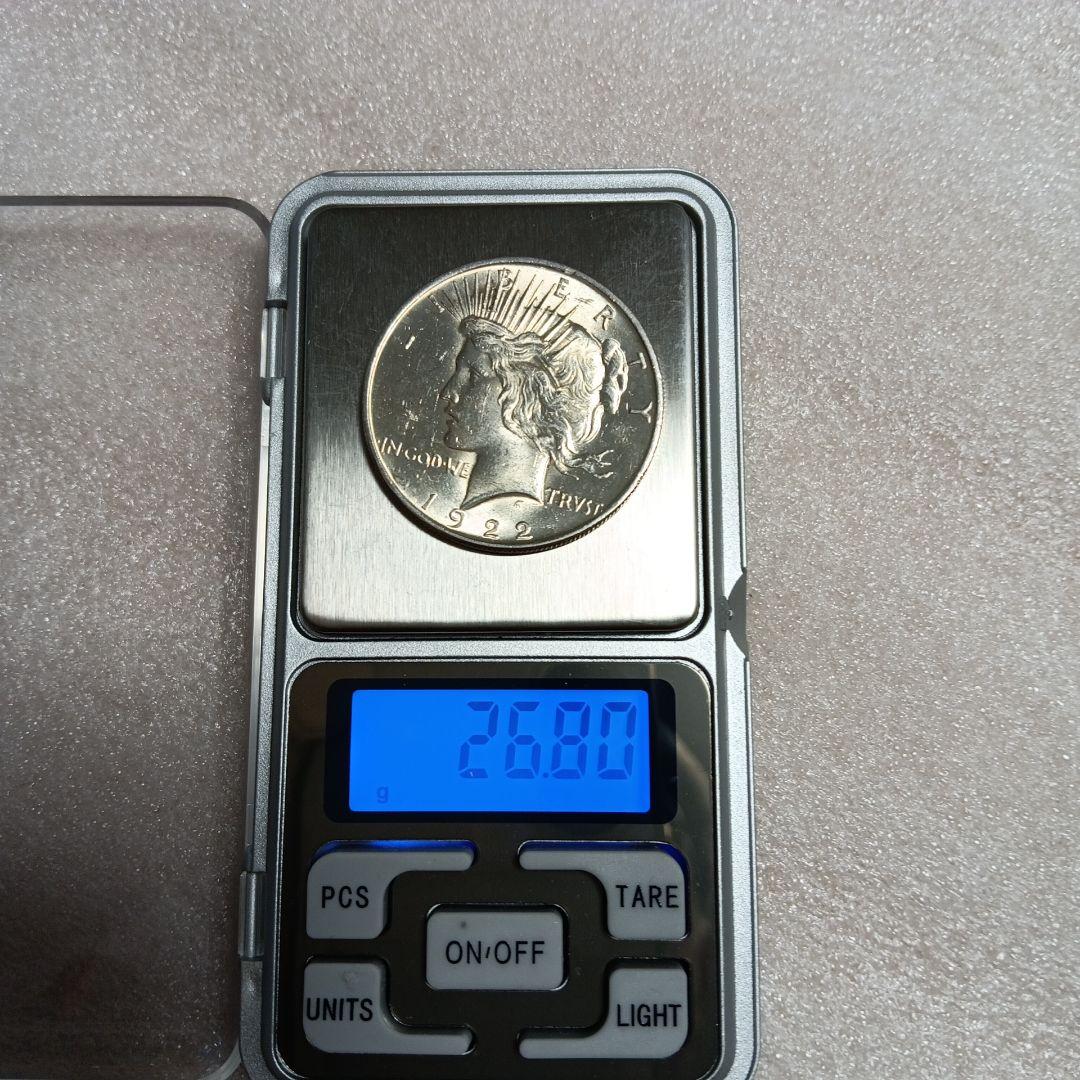 1922年 アメリカ1ドル銀貨 「ピースダラー」【銀90%　未使用】