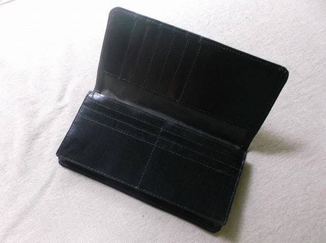 レザークラフト長財布（マチ付き）　蝶々