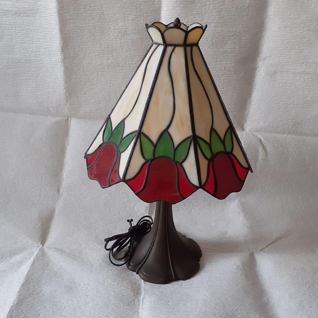 アンティーク調　テーブルランプ　ステンドグラス