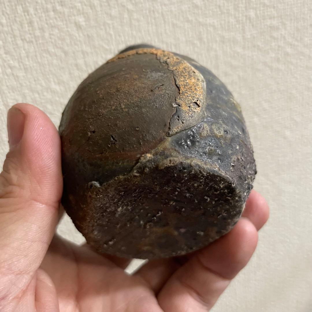 SNT12 古伊賀蹲花入　古伊賀　掛花入　茶道具　一輪挿 蹲 茶道具 蔵の整理品