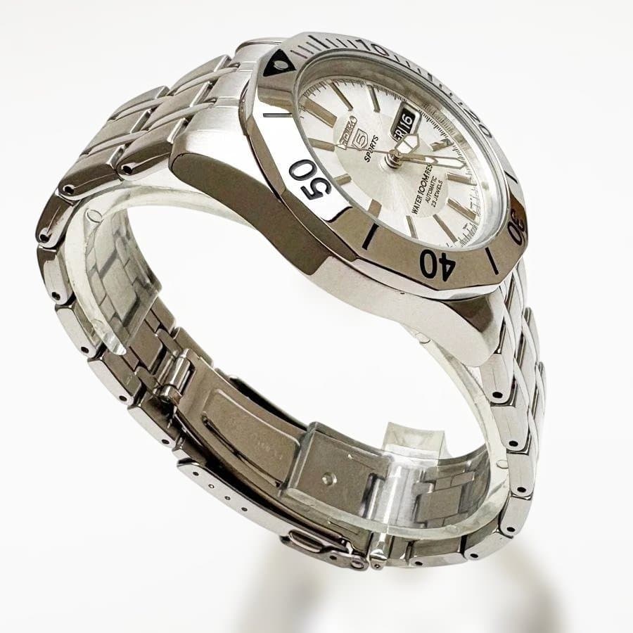 SEIKO5 SPORTS 自動巻き シルバー 日本製 セイコーファイブ